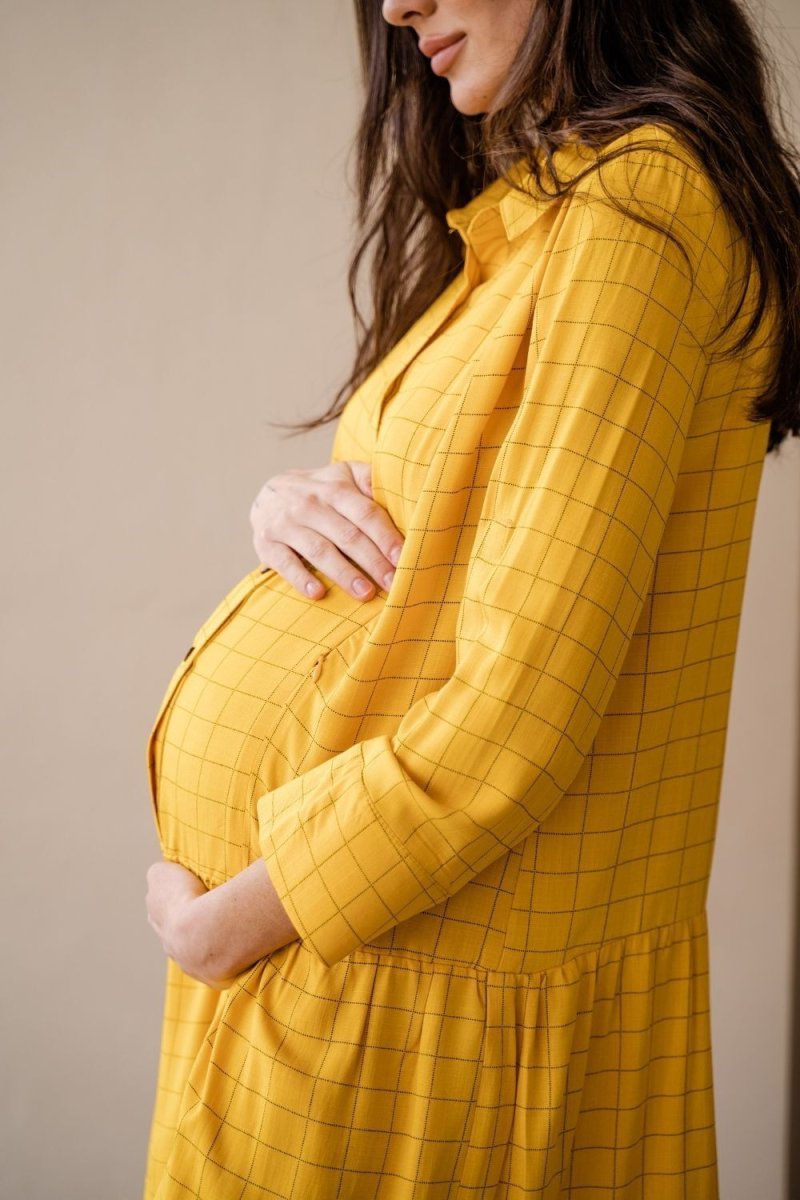 Сукня для вагітних і годуючих 4319738 жовтий