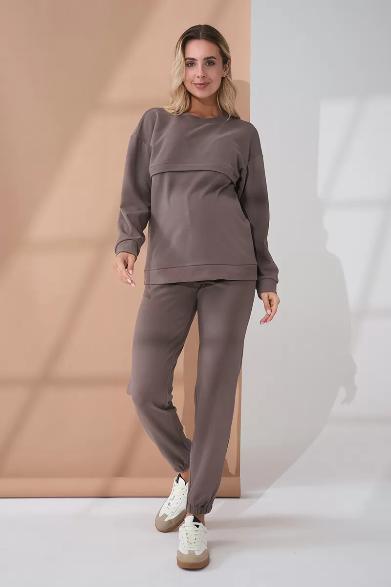 Теплый костюм для беременных и кормящих Litta грейдж