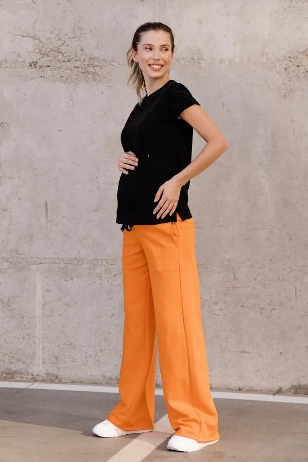 Спортивные штаны клеш для беременных 4353114-4 оранжевый