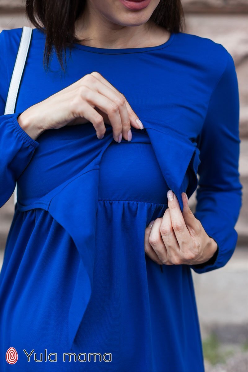 Сукня для вагітних і годуючих Ilonga синій
