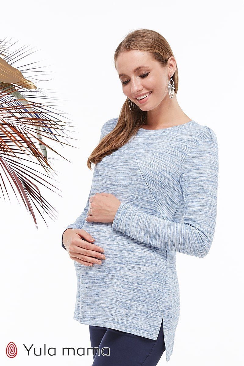 Туника для беременных и кормящих Kim джинсово-синий