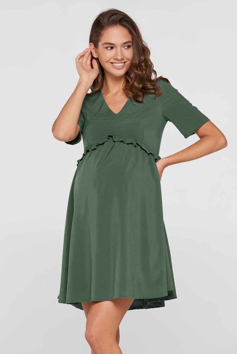 Летнее платье для беременных San-Paulu оливковый
