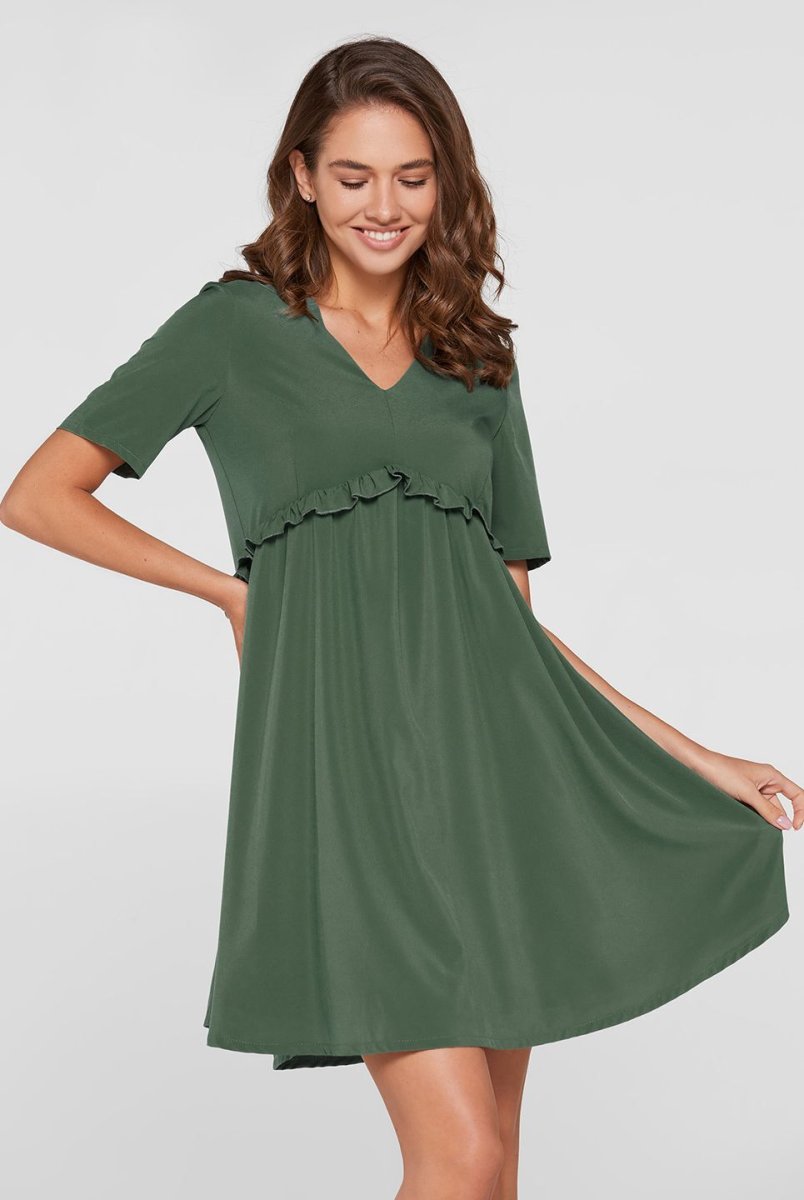 Летнее платье для беременных San-Paulu оливковый