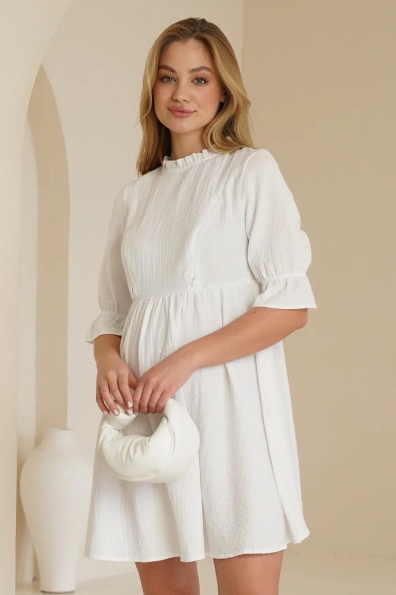 Муслінове плаття для вагітних та годуючих 4501746 білий