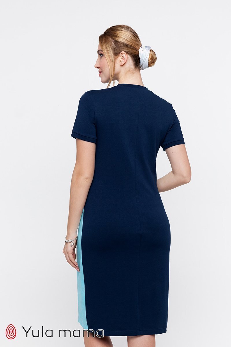 Сукня-футболка для вагітних і годуючих Koi темно-синій