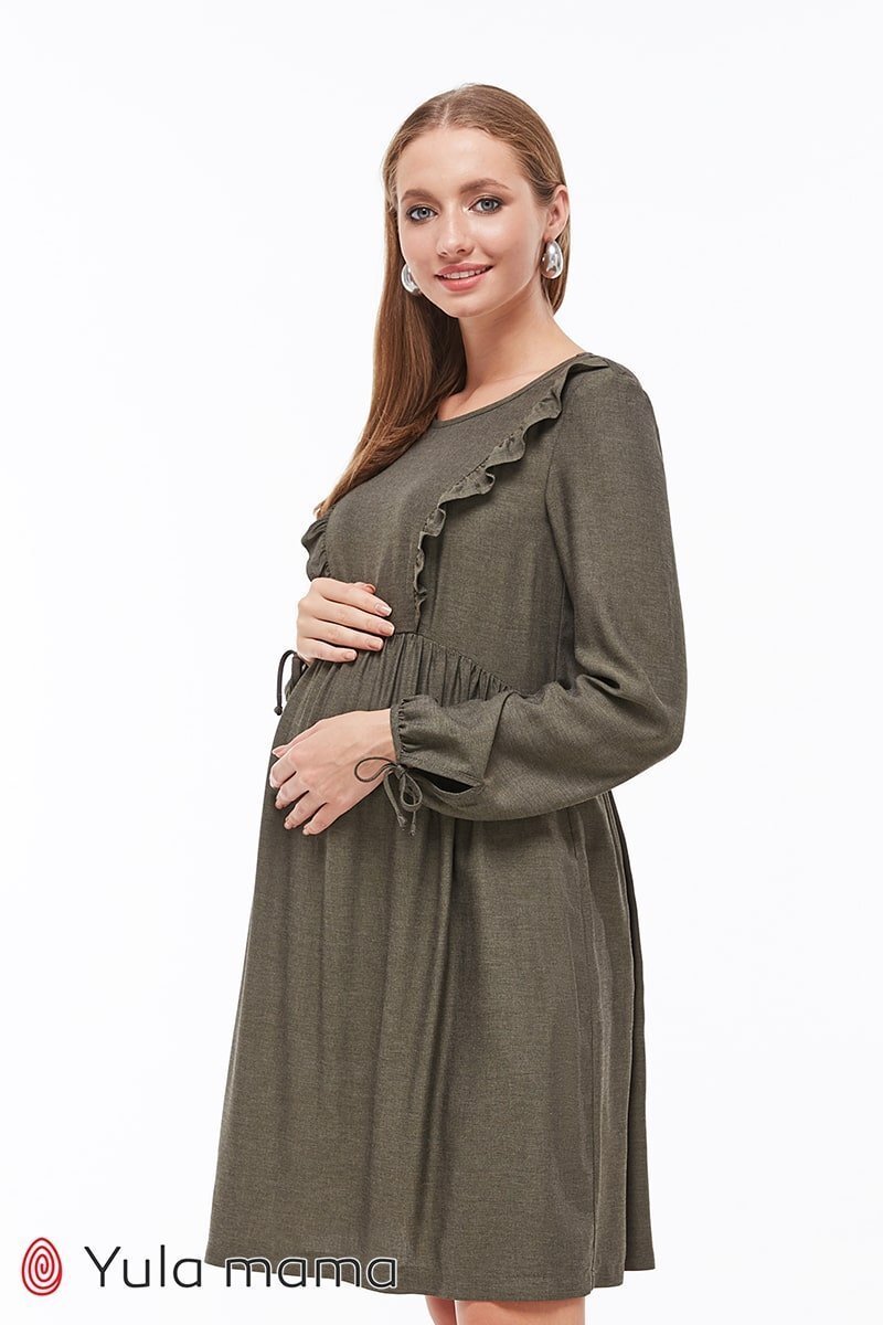 Стильне плаття для вагітних і годуючих Kris хакі
