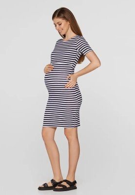 Платье для беременных и кормящих мини Barcelona - синий