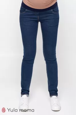 Базовые джинсы для беременных Loria темно-синее