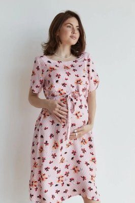 Платье для беременных и кормящих 4182604 Розовый