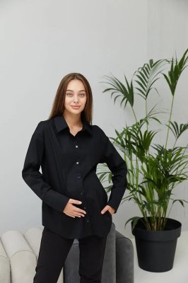 Рубашка для беременных и кормящих Geneva - черная