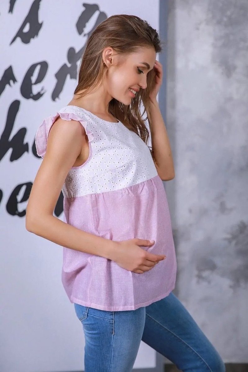 Блуза для беременных 3024192 розовая