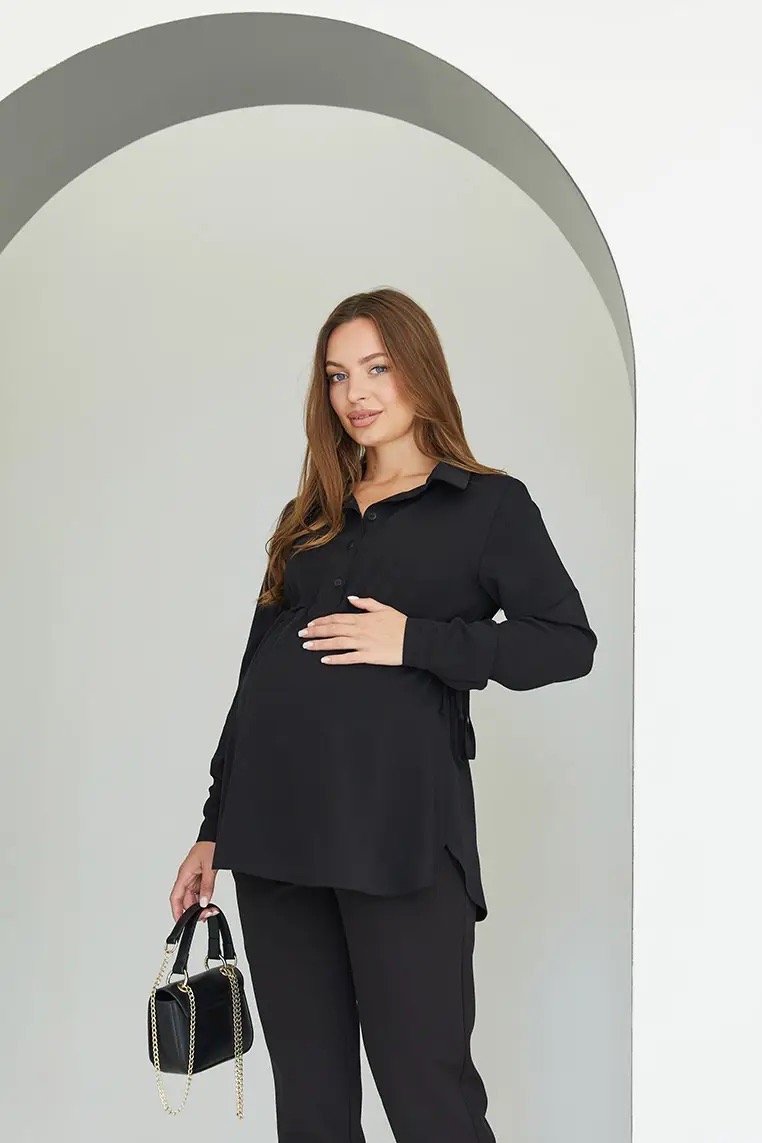 Блуза для вагітних та годуючих Venice - чорна
