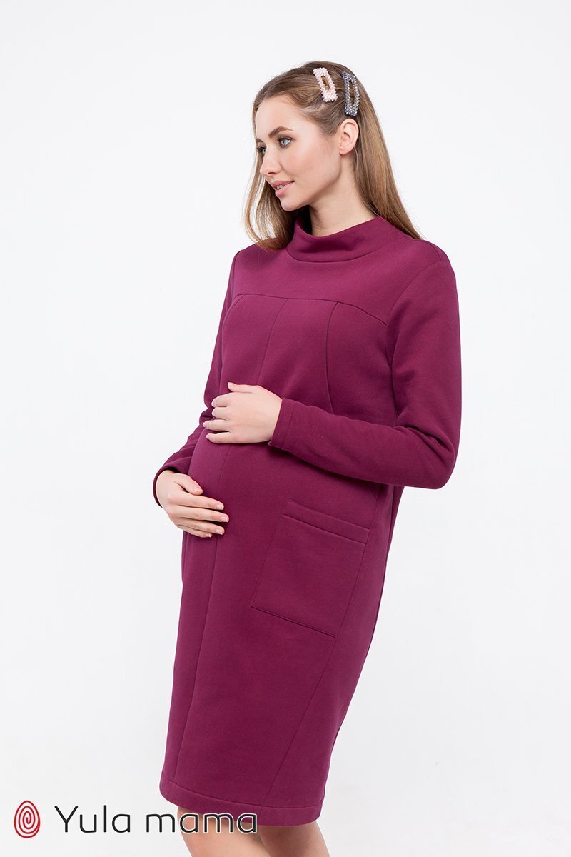 Платье для беременных и кормящих Allix вишневый