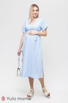 Сукня для вагітних і годуючих Gretta блакитна смужка