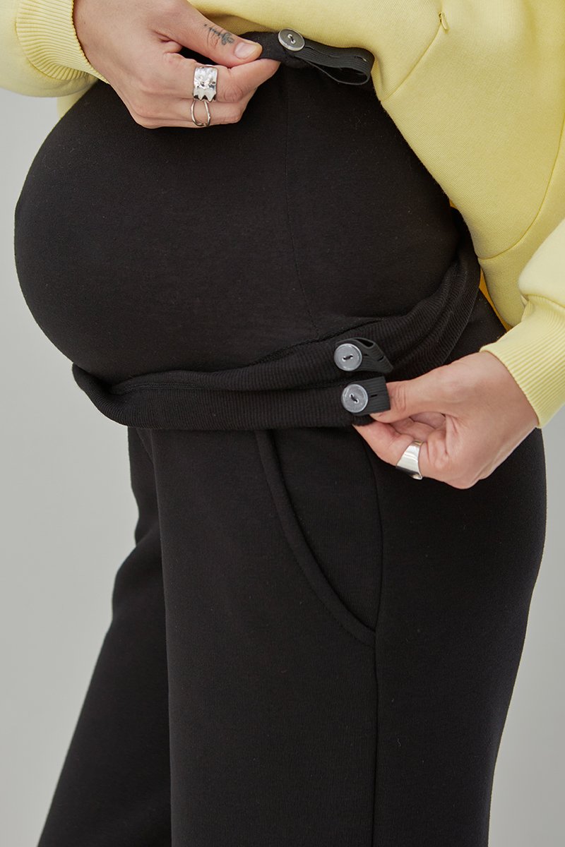 Теплі штани для вагітних Lis чорний