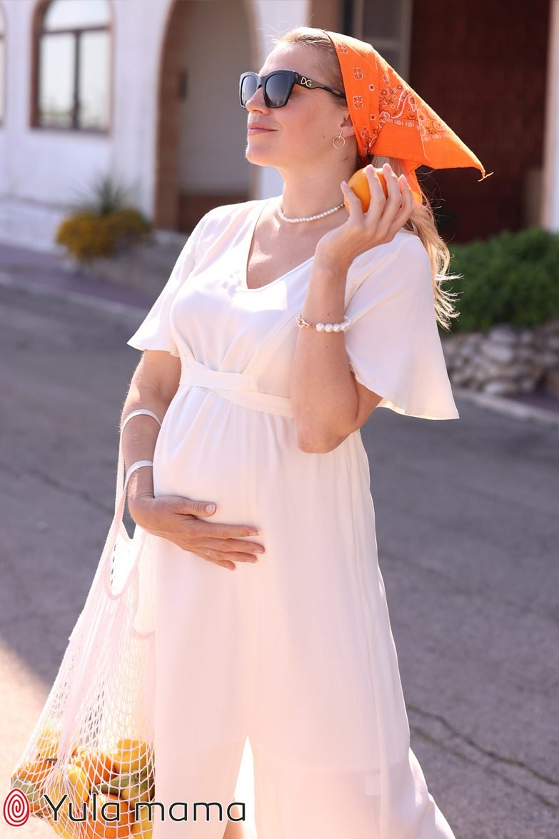 Сукня для вагітних та годуючих Vanessa молочний