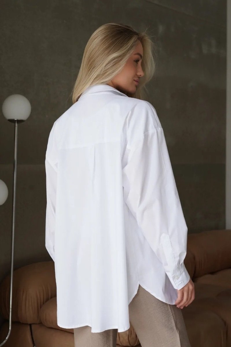Блуза сорочка для вагітних і годуючих мам 2101765 біла