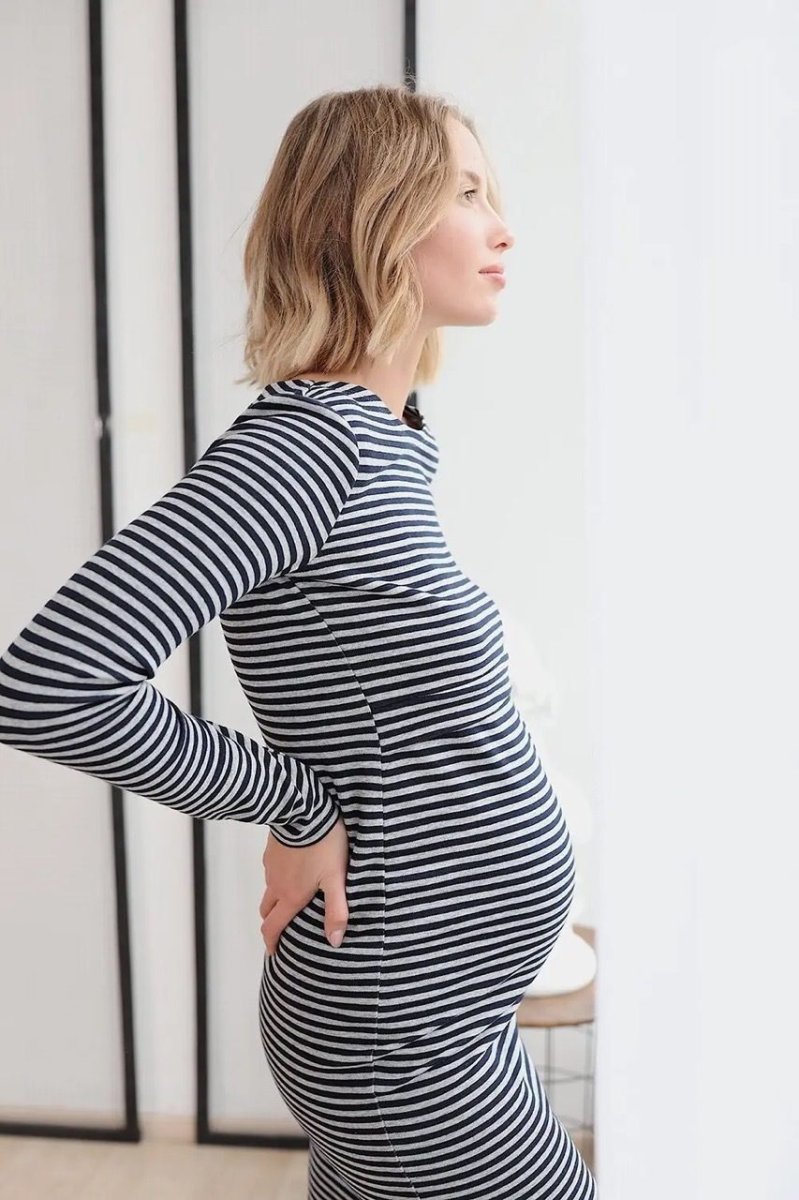 Платье для беременных и кормящих 4139001 серый