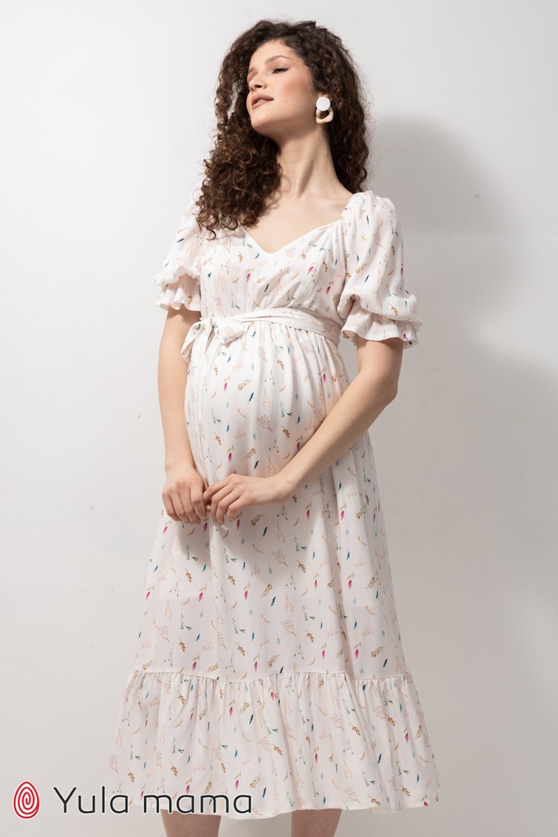 Сукня для вагітних та годуючих Mary молочна