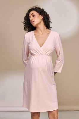 Базова нічна сорочка для вагітних та годуючих Alisa рожевий