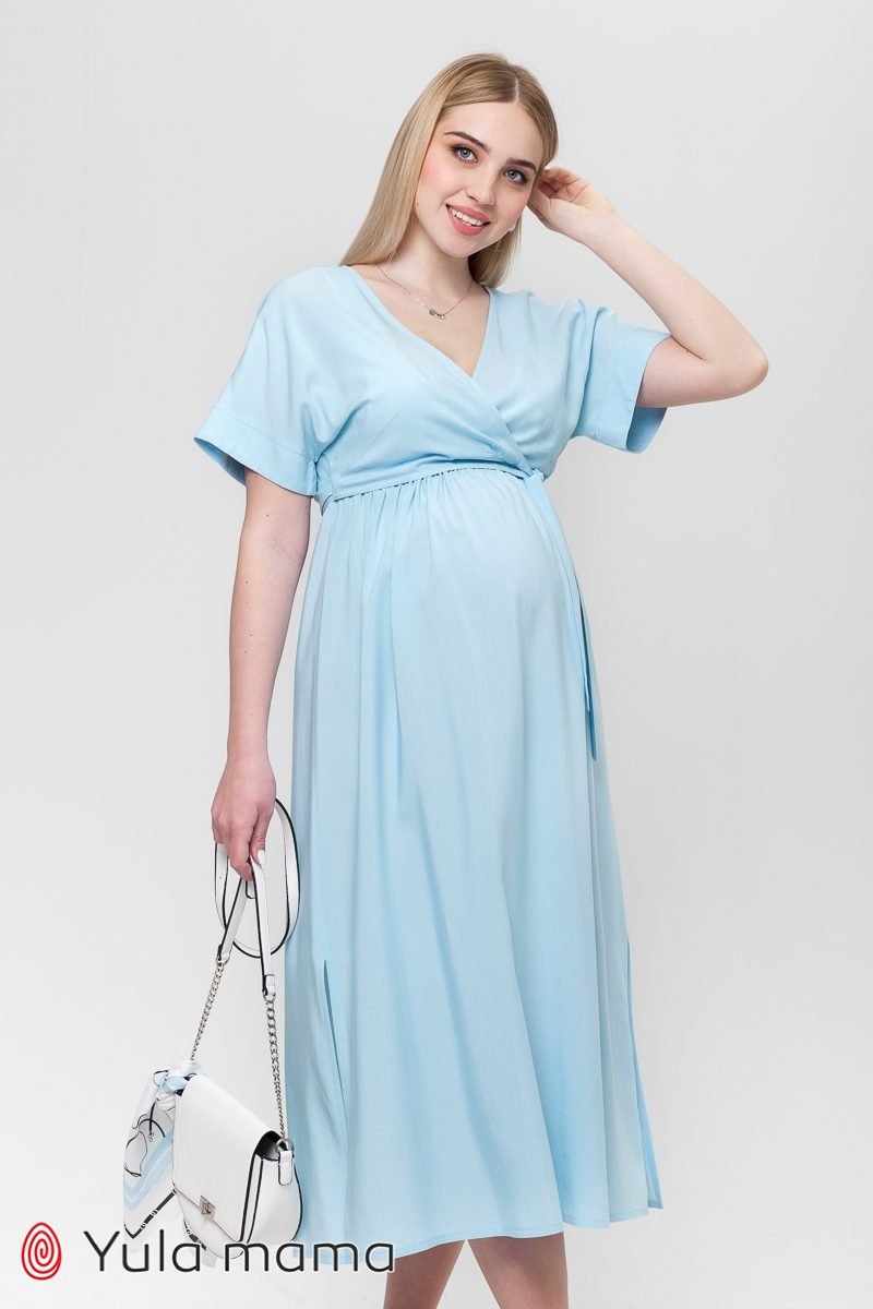 Платье для беременных и кормящих Gretta голубой