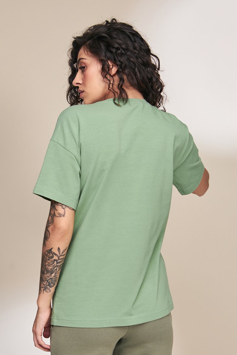 Стильна футболка для вагітних та годуючих Muse зелений