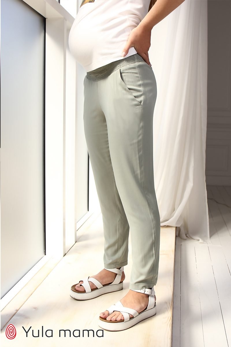 Комфортные брюки для беременных Miro полынь