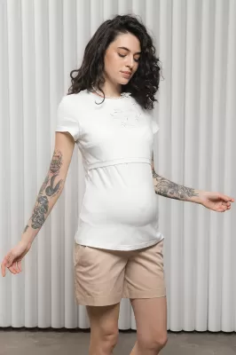 Свободные шорты для беременных Safo бежевый