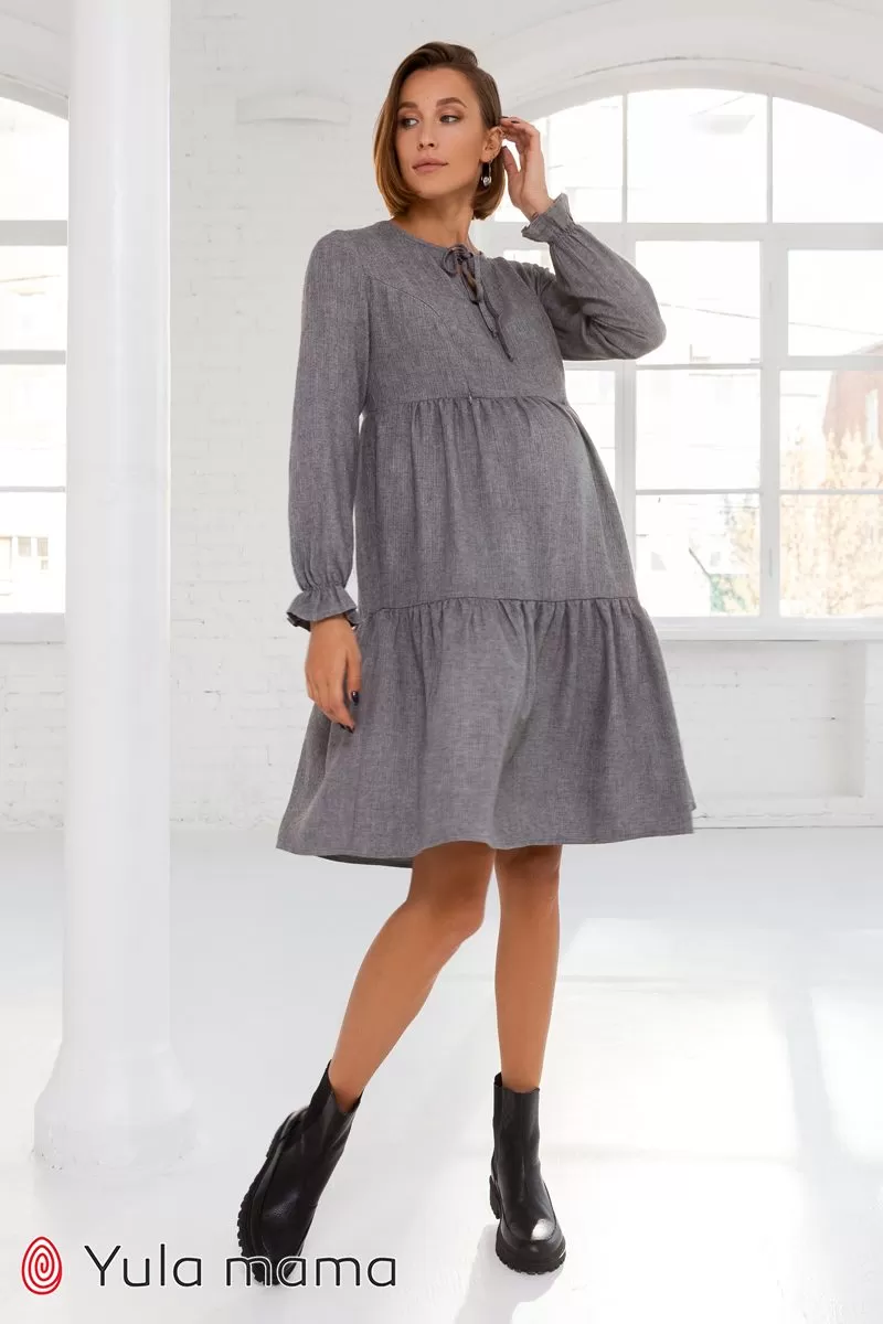 Стильне плаття для вагітних і годуючих Jeslyn сіре