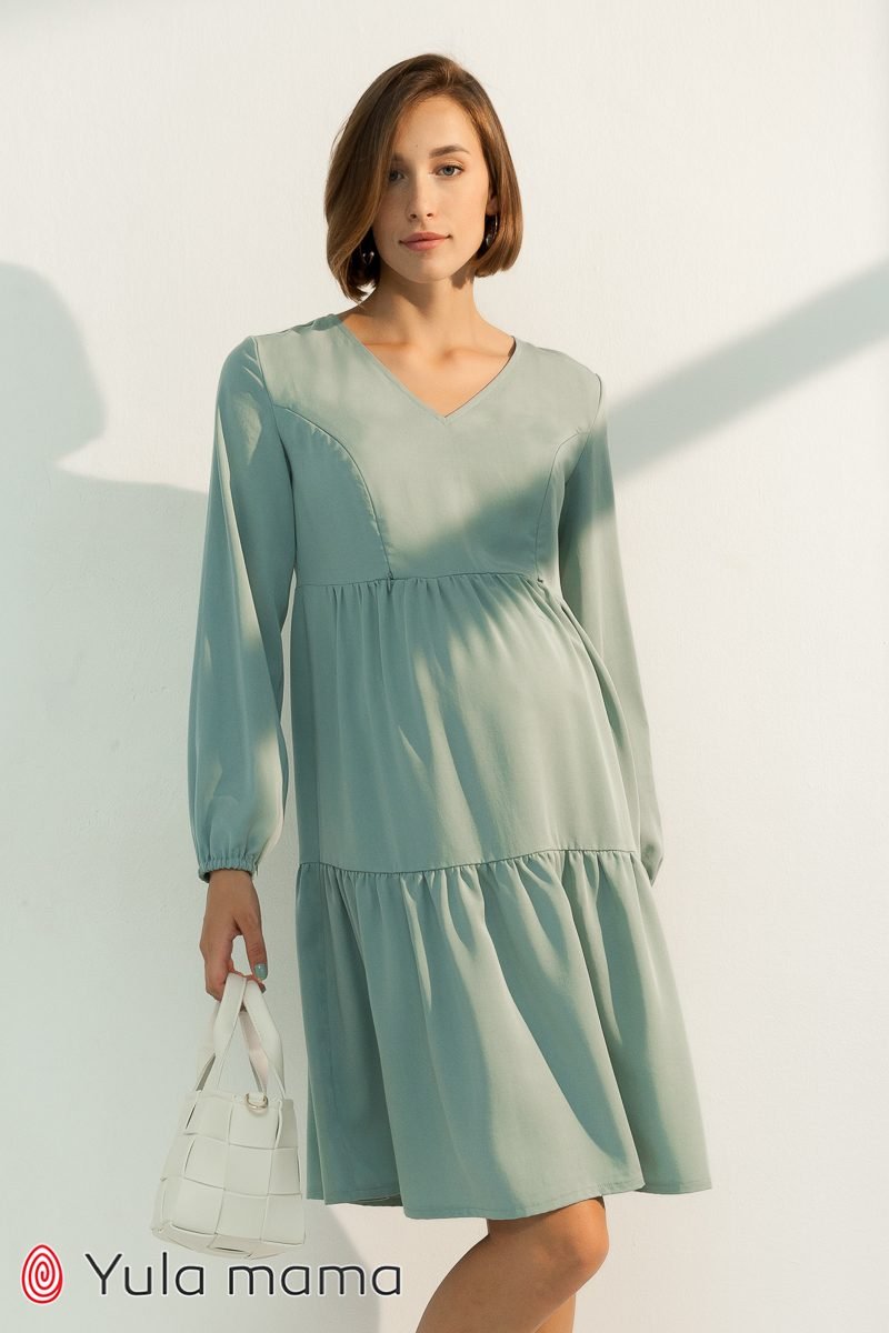 Платье для беременных и кормящих Tiffany полынь