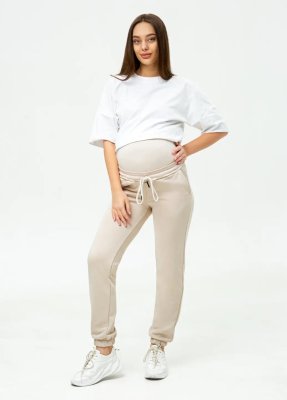 Демисезонные спортивные штаны для беременных Frankfurt - Светло бежевый