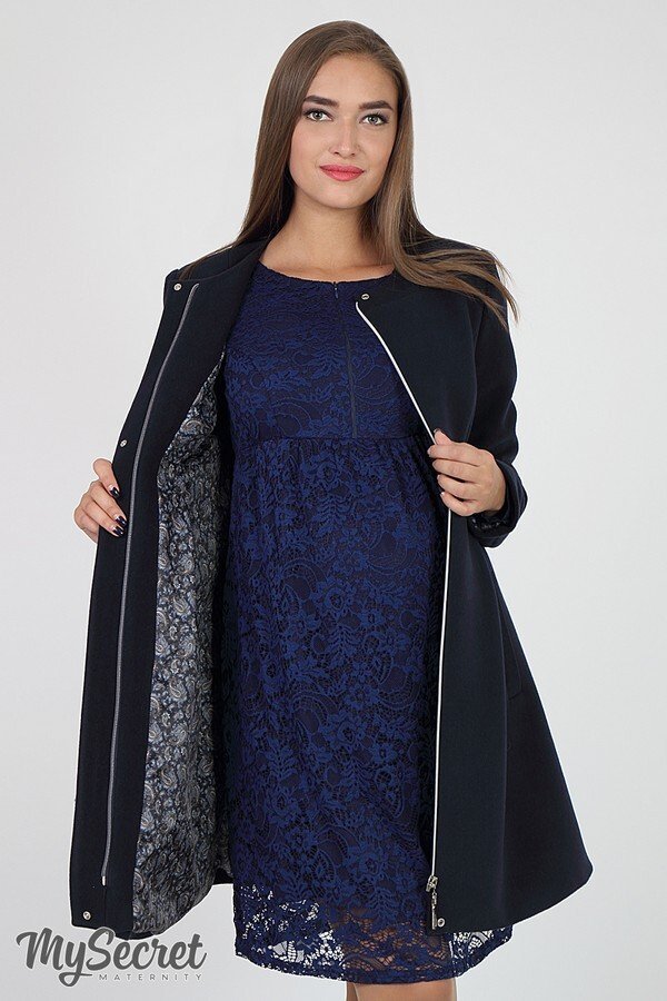 Пальто для беременных Madeleine темно-синие