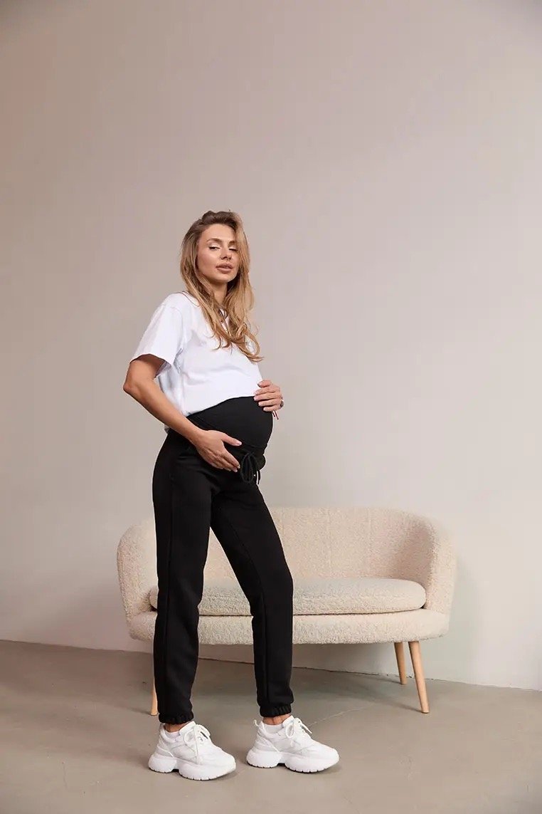 Демісезонні спортивні штани для вагітних Frankfurt - чорні