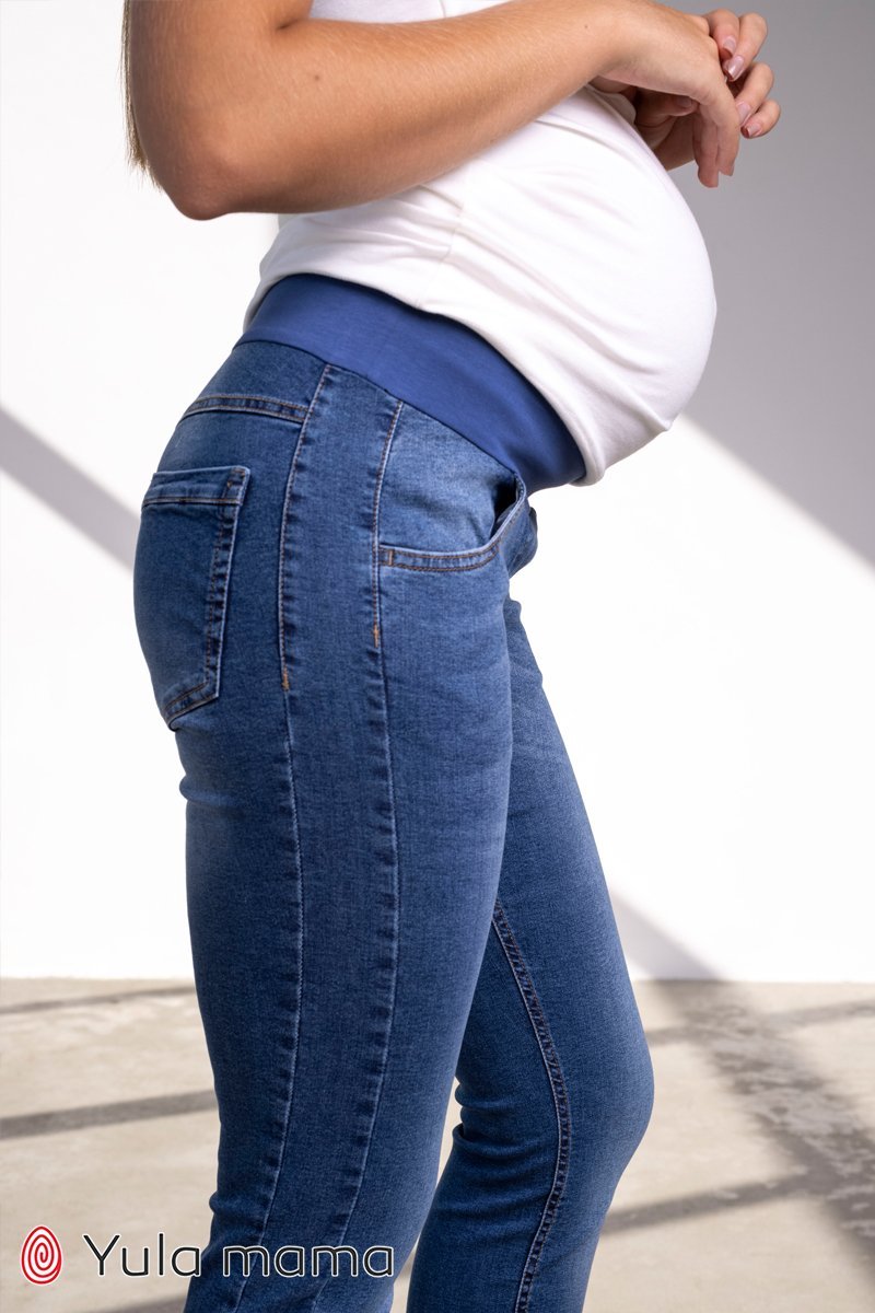 Стильні джинси для вагітних Nicolle синє