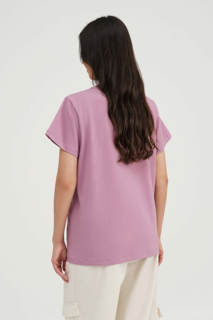 Базова футболка з секретом для годування Lilac