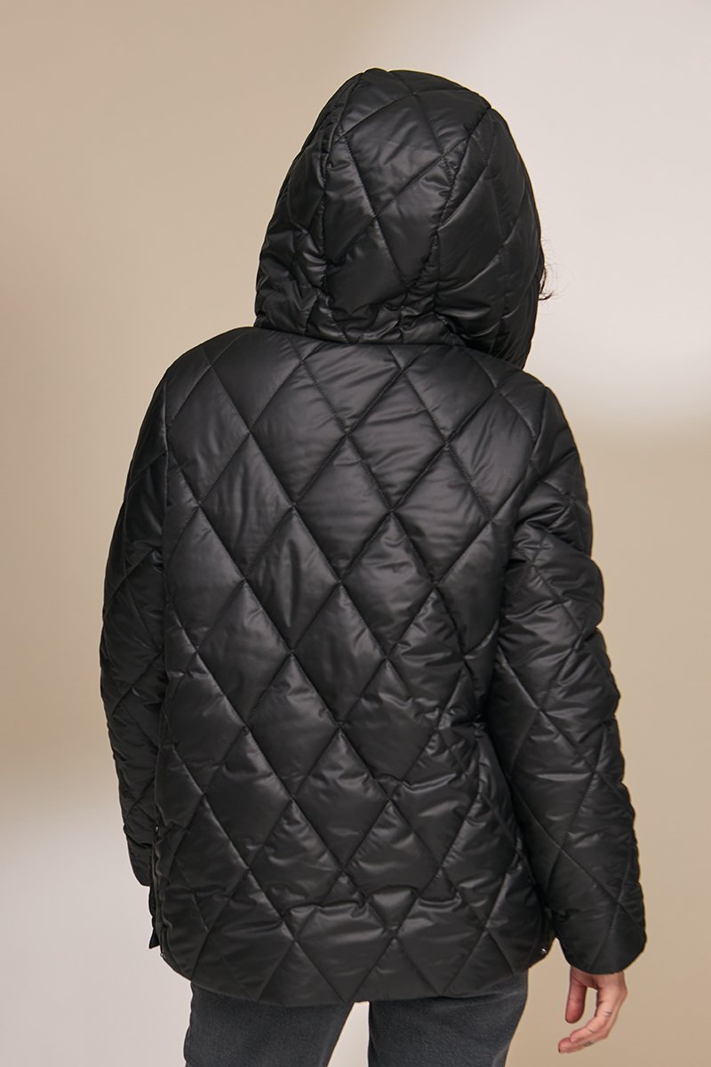 Стеганна куртка для вагітних Noa чорна