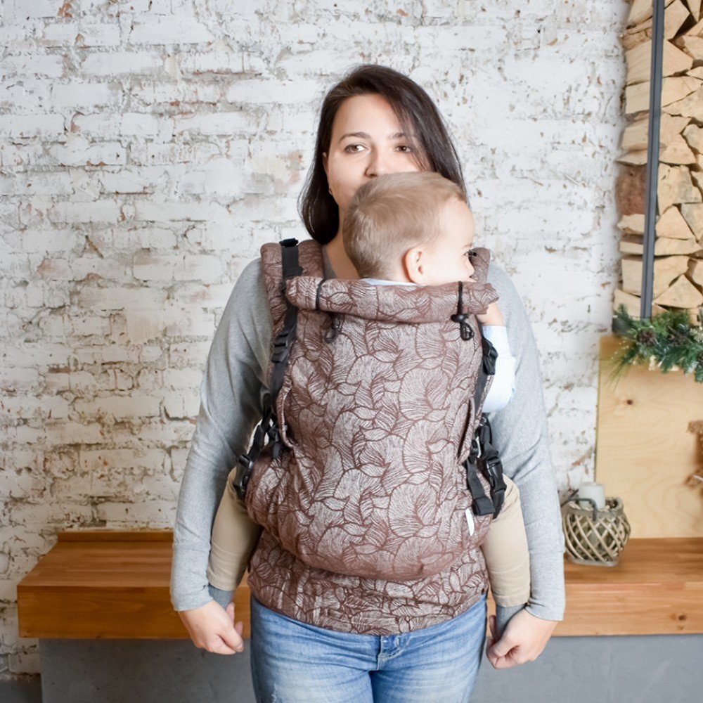 Слинг рюкзак для новорожденных Adapt шоколадный Leaf (0-48 мес)