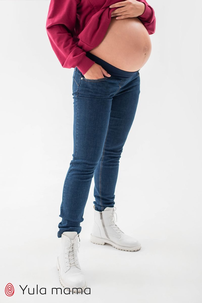 Базові джинси для вагітних Loria сині