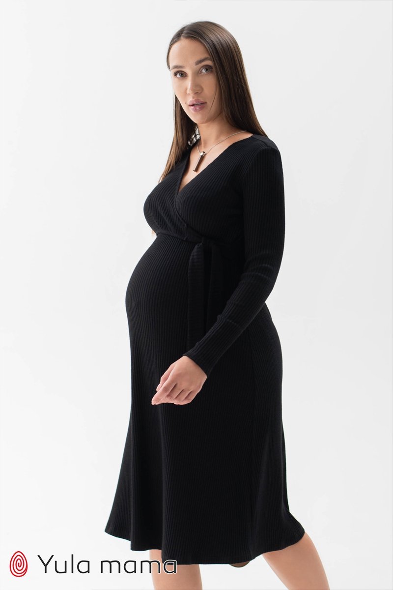 Плаття для вагітних та годуючих Pamela чорне