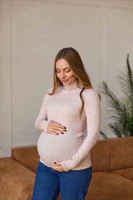 Гольф для вагітних та годуючих Dublin - кремовий