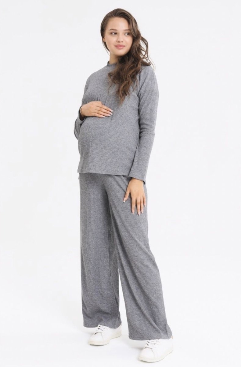 Костюм для беременных и кормящих Monika серый
