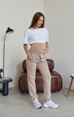 Демисезонные спортивные штаны для беременных Frankfurt - капучино