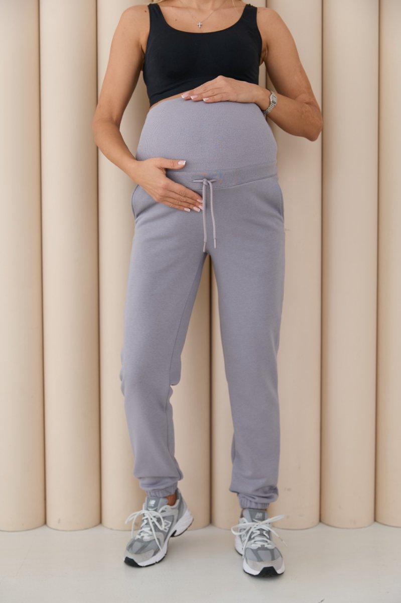 Спортивные штаны для беременных (деми) Vancouver серо-сиреневые
