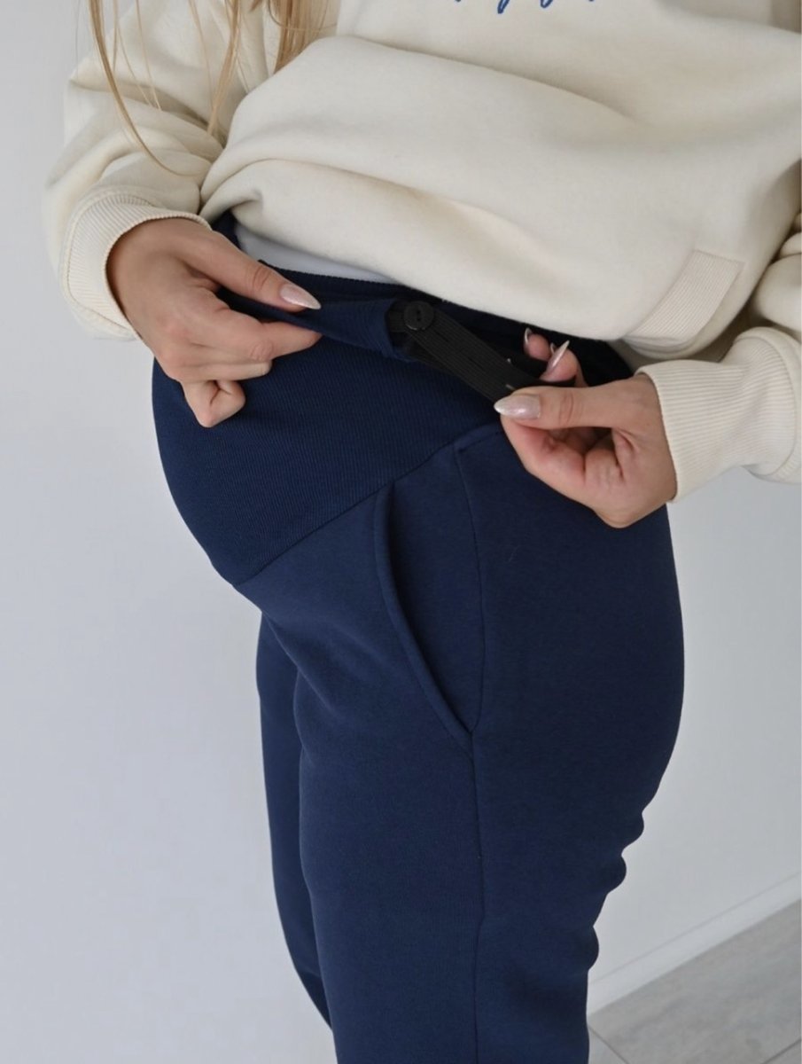 Утеплені джогери для вагітних Kate сині