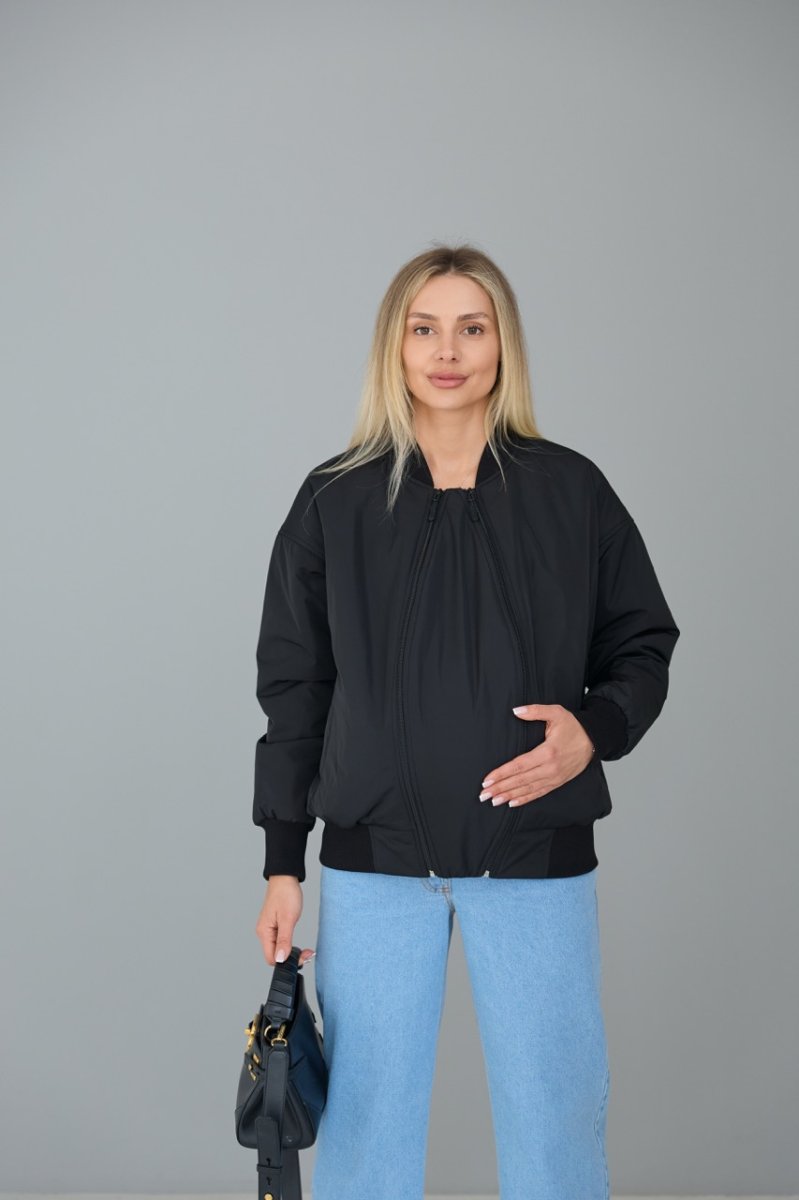 Бомбер для вагітних Демісезонний Knoxville - чорний