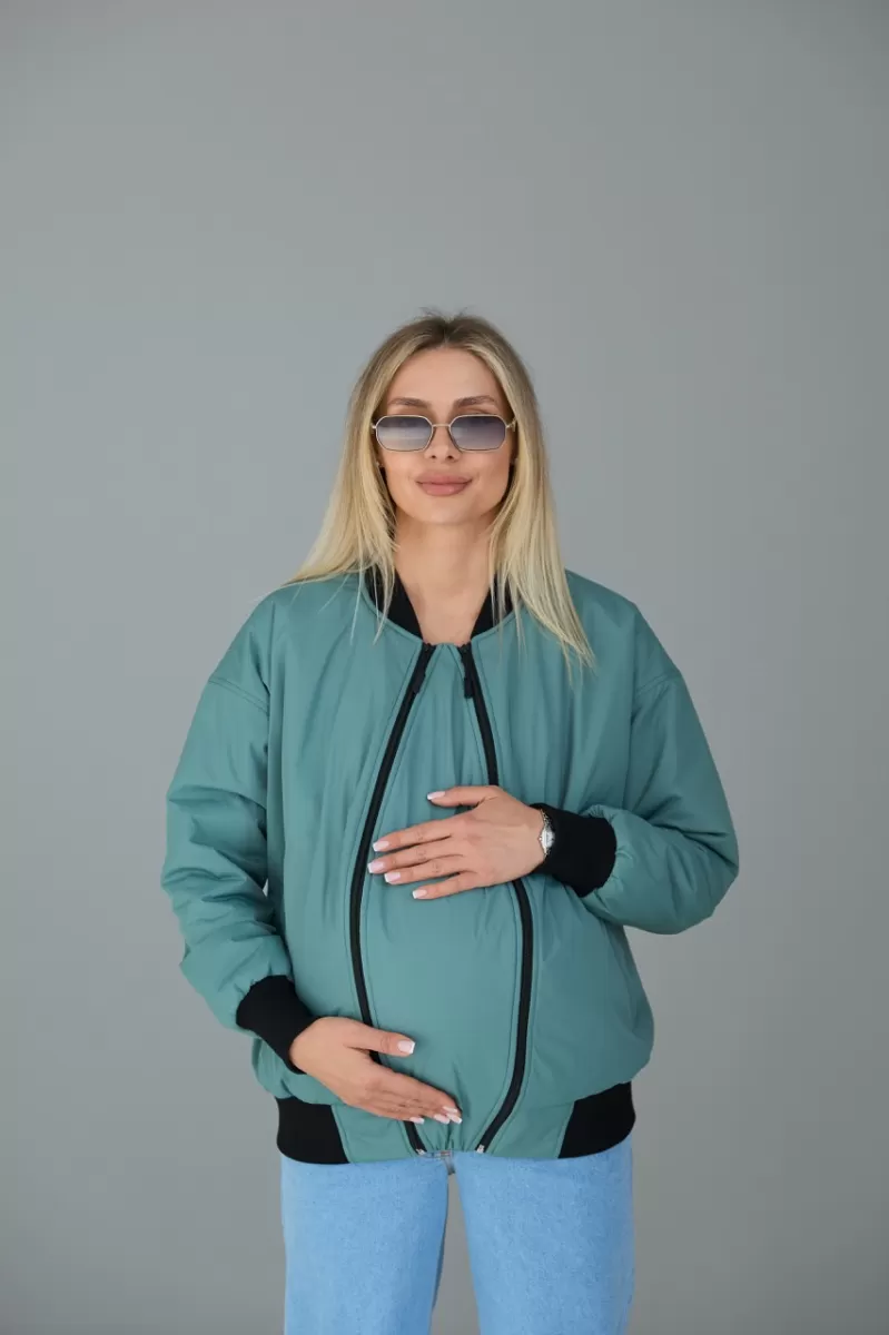 Бомбер для вагітних Демісезонний Knoxville - Оливковий