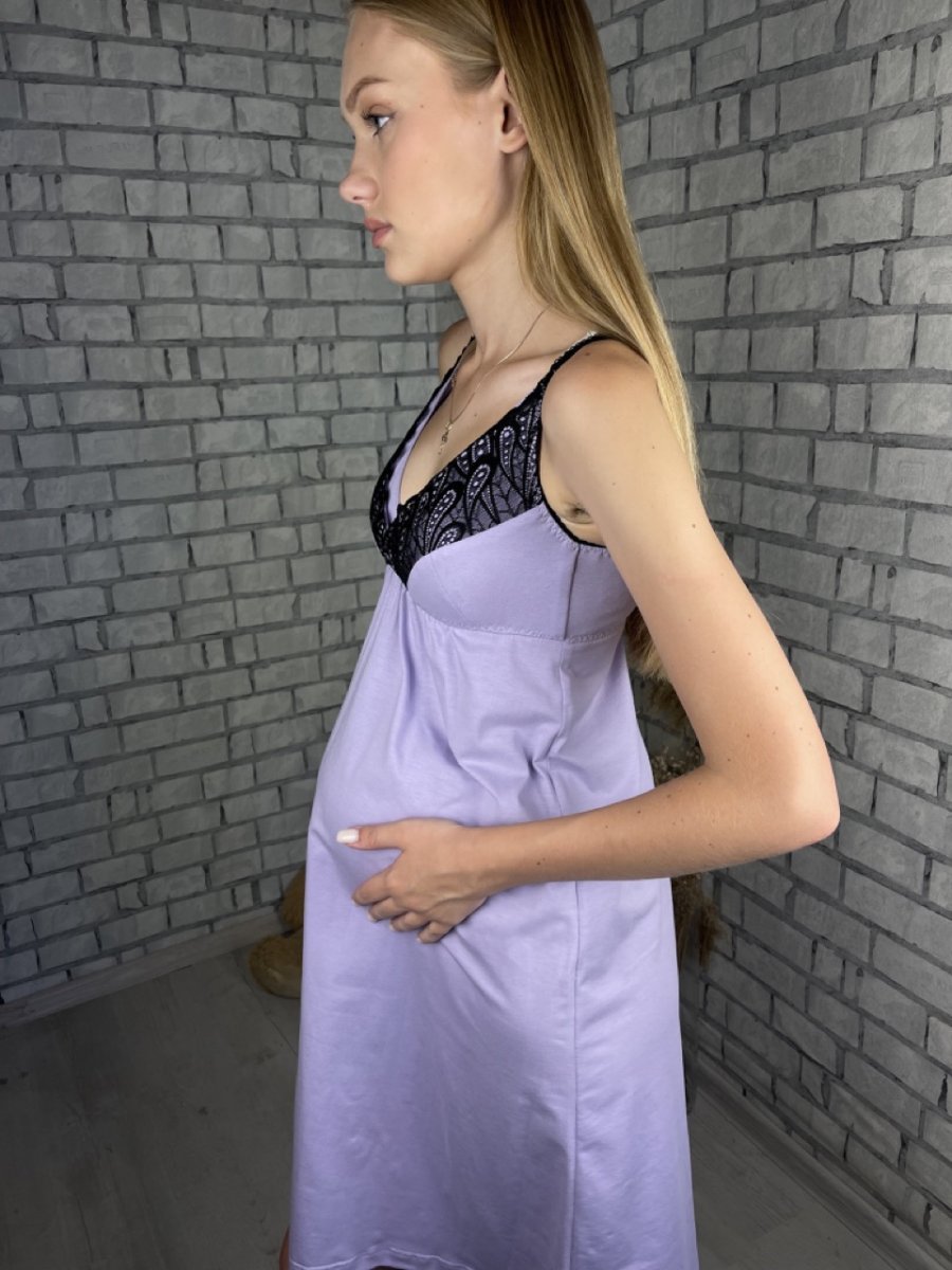 Нічна сорочка для вагітних і вагітних Camilla лаванда