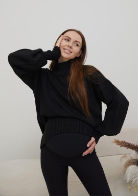 Вязаный свитер для беременных - Loret черный