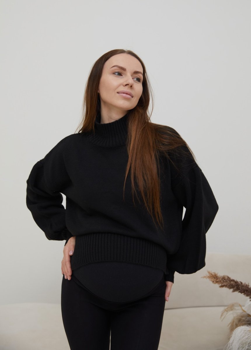 В'язаний светр для вагітних - Loret чорний
