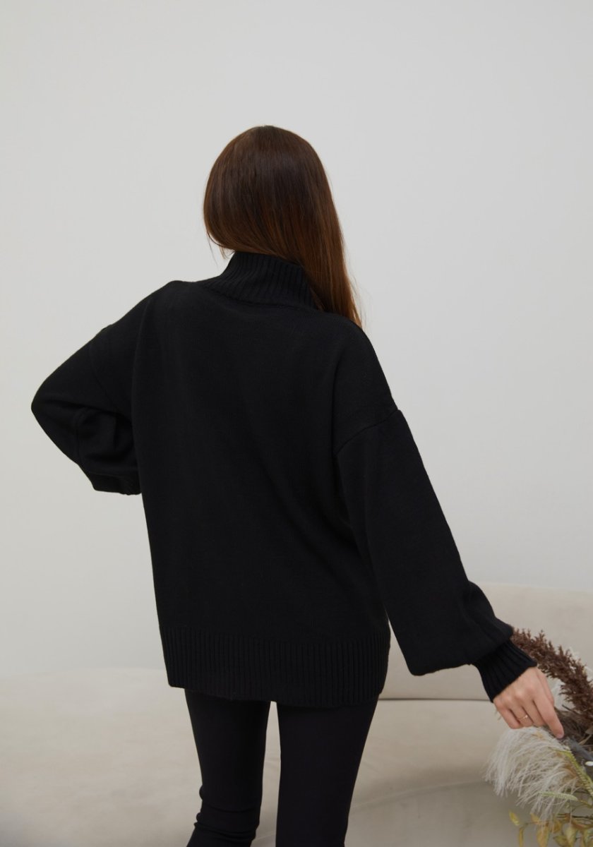 В'язаний светр для вагітних - Loret чорний